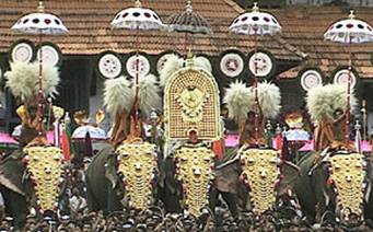 Elephants in Thrissur Pooram festival India. - Elephants in Thrissur Pooram festival India.