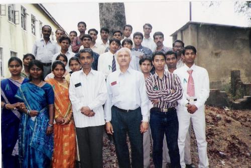 my pharmacy batch 2001 - this is pharmacy batch of kalaniketan polytechnic for the year or 2000-2001. i m standing in the front in stripped shirt.