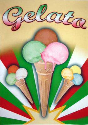 The gelato!!! = italian, really good, icecream! - One thing that you have to know is the REAL icecream! the gelato... chocolatte, nut, cream, or whatever you want... :P