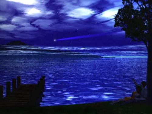 Make A Wish - I've never see a real comet, maybe you haven't neither, so here's a real picture of one shooting across the night sky