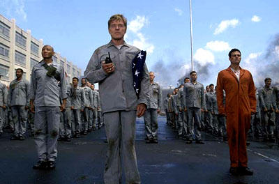 The Last Castle - The Castle is an unlikely last stop in the brilliant career of three-star General Irwin. Court-martialed and stripped of his rank, Irwin has been sentenced to the maximum security military prison, which is run with an iron fist by its warden, Colonel Winter. Winter can't help but respect the once-legendary general, but it isn't long before that respect turns to resentment and then open hostility as Irwin continually confronts the warden on his methods. Setting out to break Irwin by whatever means necessary, the colonel's tactics only fuel Irwin's defiance and cause the other prisoners to rally behind the general in his new mission: to seize control of the prison and remove Winter from his command. The men imprisoned in The Castle have been told that they are no longer soldiers... but they are about to prove that they can still fight a war.