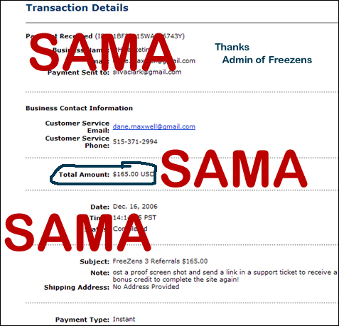 Payment From Freezens for Me today! - Payment From Freezens for Me today 12/16/2006!Yep!