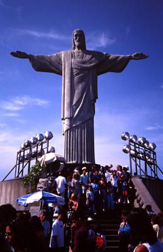 some statue in brazil - I don't know what this statue is called, but I know that it is somewhere in Brazil.