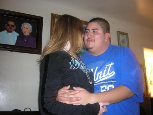 Luis & Brittany =) - Another picture of my baby & me! His 21st birthday!  Look at how he looks at me and we have been together 6 years!!
