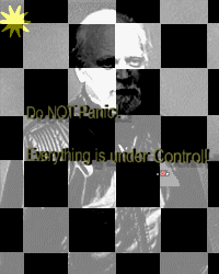 Robert Anton Wilson - This is a pic of Wilson that I found and edited. Everything is under Control is one of the best books to catalog conspiracy theories =)