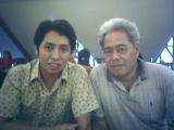 me and my dad. - me and my dad during the baptismal of my nephew. my dad realy looks old now.