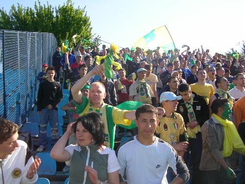 soccer - Some guys from my town supporting the soccer fotbal team.