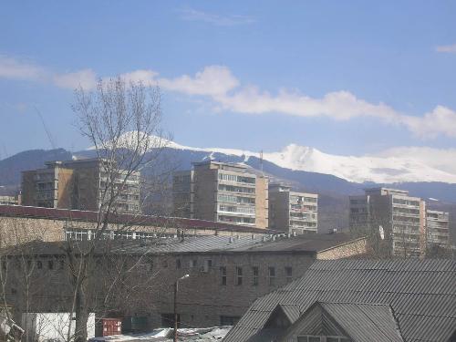 from the city - This is a picture with the mountains seeing from the Petrosani city.