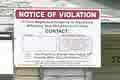 violtation notice - when people invariably do something wront it is with care that they are given notice and then acted up.  When they understand the problem they have caused then they may straighten up and act correctly.  It is the notice that we do not see and then ponder what the action was due to.