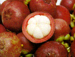 mangosteen - sweet yet sour. refreshing