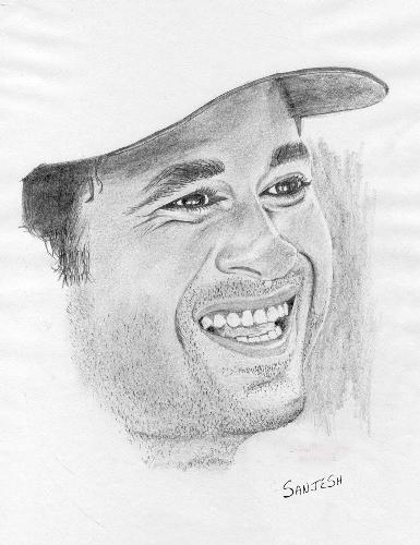 Sachin Tendulakar's sketch - Sachin Tendulakar's sketch