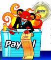 Paypal payment - Paypal is a online banking account .It is said that it is safe and fast.but it can freez ur account also.