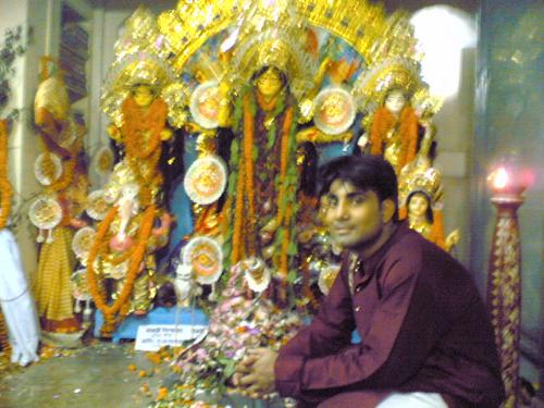 In durga Puja. - This is in our house and this year in Durga Puja.  We have the puja in our place and it is actually a celebration time for us Bengalies and it is the only time that our family gets time for a get together.