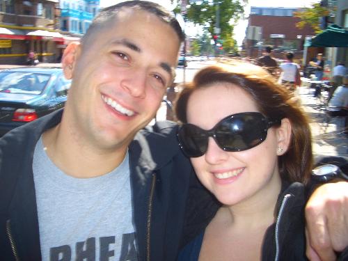 my boyfriend and i in D.C. - walking down Columbia and 18th... i love D.C.!!! =]