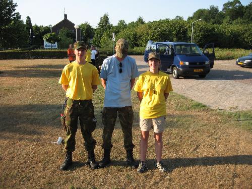 me with 2 friends.. - we were just finnished the 'Nijmeegse 4 daagse' ( Walk 4 days, 40KM per day.. ) and still happy ^^