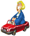 off to driving school! - i hope i can get as excited as this woman about driving! off to driving school! - i hope i can get as excited as this woman about driving!