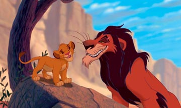 the lion king - Simba and Scar