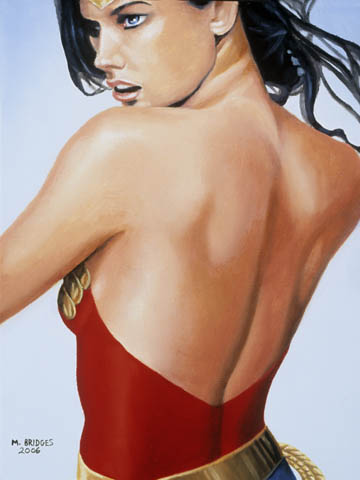 Wonder Woman - This is a painting I did of Wonder Woman. See more of my art at http://trianglecomics.tripod.com/superhero-portraits