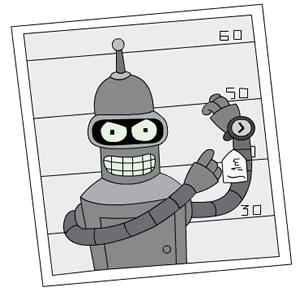 Bender - Futurama - The best (or one of) personage of Futurama: Bender the robot (or better: manbot).