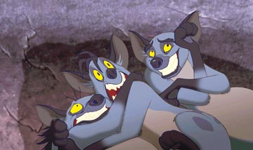 the lion king  - Frightened hyenas