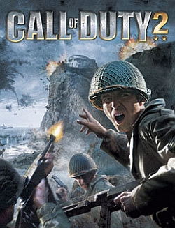 Call of Duty 2 -  If you liked the original Call of Duty, then you're sure to enjoy the sequel, which stays true to the strengths of its predecessor. The Good: Excellent presentation; aggressive enemy ai; makes you really feel like a small part of a bigger war; varied campaign; fun multiplayer. The Bad: Performance can chug at times.  When the original Call of Duty was released a few years ago, it made an impact both on critics and on consumers, even in the already-crowded WWII shooter genre. Call of Duty's visceral action struck a chord with PC shooter fans, thanks to a well-designed campaign, enjoyable multiplayer, and outstanding sound effects. If you liked those aspects of the original, then you're sure to enjoy the sequel, which stays true to the strengths of its predecessor, while enhancing the sense that you're just one soldier in the midst of a massive war machine. It doesn't really break any new ground, but the game nails the core aspects of first-person-shooter gameplay so well that it doesn't need to.   Call of Duty 2 picks up right where its celebrated predecessor left off.  As in the first game, Call of Duty 2's campaign will put you in the shoes of a few different soldiers fighting for different Allied factions. You start off as a private in the Russian army, visciously fighting off the invading Germans in Moscow and Stalingrad. The British campaign is unlocked after beating the first Russian mission. For most of these missions you'll be fighting in the sand-swept deserts of North Africa alongside the Desert Rats against Field Marshal Rommel's troops. The final mission in the British campaign sends you to the bombed-out houses and hedgerows of Caen, France. After you're done with that, you'll play as an American corporal in Europe. Yes, you will be doing a D-Day landing, but not on Omaha Beach or Utah Beach, which you've probably played several times before. Instead, you'll be scaling the sheer cliffs of Pointe du Hoc as artillery with the Army Rangers. If you already thought rock climbing was an 'extreme' sport, try doing it with artillery and machine-gun fire raining down on you.  Each of the game's 10 missions is broken up into a few different stages. If you play the game on regular difficulty, you could blow through it in about 10 hours. Ratcheting up the difficulty a notch makes the game much harder and more tactical (this is probably the experience the designers intended). Since you'll be creeping and peeking more carefully through all the encounters, you'll lengthen the campaign significantly, and enjoy it more.  Breaking up the campaign into several different narrative vignettes arguably weakens the impact of the plot as a whole, although that was never the strength of Call of Duty in the first place. What this does is allow the designers to put you in a lot of different, interesting situations. One memorable moment in the Russian campaign has you crawling through a raised pipeline to sneak behind German lines and into a fortified factory building. As you make your way through the pipeline, you'll spot and snipe small pockets of German infantry through holes in the pipe. When they fire back up at you, you'll notice bullets tearing through the rusted pipe, ripping open holes for shafts of light to poke through. It's a thrilling effect. You'll also get quite a rush from both participating in and defending against all-out infantry charges across open city squares in Stalingrad. But just as the novelty of these wears off, you're shunted over to the British campaign in North Africa, where you'll do things like participate in night raids of small Tunisian towns, climb up to the top of spires to call in artillery on enemy tanks, and even drive a tank yourself. The American campaign has its own memorable moments, like scaling the cliffs of Pointe du Hoc, or sniping at German mortar crews from the top of a grain silo. The game paces itself so that you're always on your toes, and you'll find yourself switching back and forth almost constantly from an offensive position to making a defensive stand against counterattacks on the objective you've just captured. Yes, at the end of the day you're still just shooting a lot of Nazis, but the constantly varying contexts of how and why you're doing it keep the game compelling from start to finish.   Massive amounts of infantry can populate the battlefield.  You won't be participating in these forays alone; far from it. In every setting you'll be surrounded by what seems like dozens of soldiers, both friends and foes, who move and act in a realistic fashion. Lots of your artificially intelligent mates will die by your side, along with the dozens of enemy soldiers you kill, but more will come in from the rear echelons to take their place. The designers often do a good job of reminding you that the war isn't just the infantry skirmish in which you're fighting. From time to time you'll see planes engaged in dogfights flying overhead, or when you complete an objective of capturing a German harbor, you'll call in a naval strike and see enemy merchant ships being sunk at the docks.  In each confrontation, you'll find yourself setting up at logical stopping points to exchange fire with German resistance. You can snipe dozens of enemies out of the windows and from the trenches in front of a house, for example, but reinforcements replace them. It never feels as though the game is cheaply spawning in more fodder for you; it just does a great job of making you feel like there are a realistic number of soldiers holed up in a building. You need to get a feel for the flow of each pitched battle, and this can be done by advancing your line when the enemy ranks look thin enough, and then breaking into the house or bunker. Your allies will follow you in and help you clear out the objective. Of course, if you're too meek at attacking and pressing your advantage, the enemy AI is wily and aggressive enough to take charge. They're not afraid to pour fire on your position and toss tons of grenades at you. Thankfully, a handy grenade danger indicator lets you know when and where you have to scurry away from an impending blast. When you do die, the game reloads very quickly, and you're even treated to a quote about war from various historical figures. One that sticks out in our minds is an ironic one from Solomon Short: 'The only winner in the War of 1812 was Tchaikovsky.'