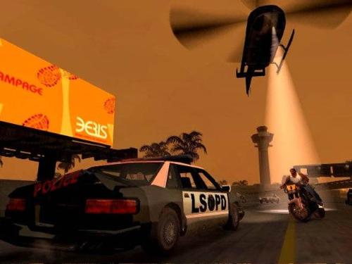 Gta San Andreas -  Grand Theft Auto: San Andreas is a stupendous thrill ride that shouldn't be missed. The Good: Tons of variety; well-written dialogue; terrific casting; great surprises; same strong gameplay. The Bad: Random audio problems on some systems; gang ai not too bright; soundtrack could have been a bit better.  By now, you probably know how this works. The new Grand Theft Auto game comes out in October, but only on the PlayStation 2. Xbox and PC owners have to wait a half a year or so for their versions of the game, and each always has the potential to be better than the original release. That's saying something, because we're already talking about one of the best games of 2004 and the best game in the Grand Theft Auto series. Once again, the wait is over, and Grand Theft Auto: San Andreas is now available on the PC and Xbox. While both versions have aspects that are better than the outstanding PS2 game, visual weirdness on the Xbox and a handful of technical issues on the PC prevent either version from being the clear-cut best of the bunch.   Representing the hood never felt so good.  For those of you already familiar with the game, let's quickly discuss the differences between all three versions. The Xbox one has 480p support, but when enabled, the aliasing is out of control. Portions of the environment look so unbelievably jaggy that you'll wonder if your eyesight is failing you. At times it looks like you're playing a 3D game without putting on the glasses. But if you can get past that (it isn't quite as noticeable in standard resolution), the game generally looks great. Loading times on the Xbox don't seem to be much faster than the PlayStation 2 release, and for some weird reason, a loading message occasionally appears onscreen, even in situations where the load times are supposed to be hidden, like when changing your hairstyle. Control in the Xbox version is sharp, and just like the GTA Double Pack, your vehicle gas and brake controls have been moved to the triggers and made analog. This works well, but the flight controls, which have also been remapped to fit on the Xbox controller, are a little weird.  The PC version comes on DVD only and is packaged with a fully bound book that serves as the manual. It's definitely some of the coolest PC game packaging around. This version also has the potential to be the best-looking version of the game by a long shot. Support for higher resolutions makes the textures and characters look sharper and much better than either of the console versions. There's a draw distance slider that, when turned all the way up, almost totally eliminates the draw-in and fogging that's become synonymous with the series. Your Grove Street home looks much more like a run-down South Central neighborhood when you can see more of its surroundings. But all this graphical quality is offset by some serious problems with the sound. Testing on three different machines that exceed the recommended system specs got us three results. On one machine, we didn't experience any audio glitches. On another, the audio simply cut out a lot, leaving you to drive around with only music to keep you company. It's tough to play when you can't hear your mission descriptions. On the third machine, loading up a save game caused a loud grating noise--which sounded like the bike-riding audio mixed with a helicopter--to scream out from the middle of the Grove. We had to hop in a car and drive away from the area to make the noises stop. Also, the cutscenes occasionally desynched from the audio, making the lip movement appear to be way off.  Control in the PC version is full of options. You can decide to hook up a dual analog gamepad so that you can play it just like the console versions, or you can instead opt for mouse-and-keyboard control. Either method works, though we had several cases where the game would simply stop responding to any mouse input until we alt-tabbed out of the game, moved the mouse, and then jumped back in. This isn't exactly the sort of thing you want to have happen in the middle of a shoot-out. Mouse control also removes the lock-on aspect of the targeting, giving you easy access to manual targeting. The refined control the mouse gives you seems like an unfair advantage at times, because it's very easy to rack up one-shot kills by aiming for the head. If you have a smooth mouse hand, even the roughest firefights are really basic...provided the mouse doesn't die on you.   The Xbox and PC versions have some aspects that are better than the PS2 version, but they also have some that are worse.  Both versions have custom soundtrack support, though using it robs you of the great DJs that populate the game's radio stations. You'll still hear a lot of the funnier ads on the custom station, though.  Overall, each version of the game has its share of differences and minor issues, but the core game is fantastic, regardless of the platform you play it on. While the list of games that can list GTA as an influence grows longer and longer, there's still nothing quite like the real thing, and the 'bigger, better' approach to sequel design definitely works in San Andreas' favor.  OK, all that information is fine and good if you've already played San Andreas. But if you're new to the loc'ed-out streets of San Andreas, there's much more you need to know.