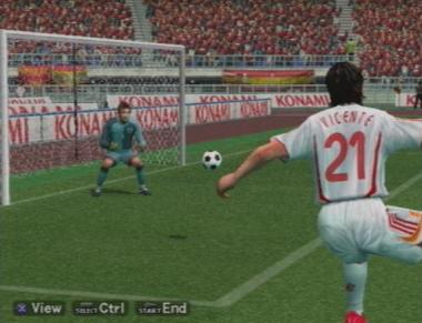 PES 6 -  Konami's sixth Pro Evolution Soccer title plays a superb game of football but offers little in the way of new features. The Good: The most refined Pro Evolution Soccer yet; more features than the xbox 360 version; online mode with support for eight players. The Bad: Only a few little tweaks to the gameplay; little change to the master league mode; dreadful menu presentation.  The second word of 'Pro Evolution Soccer' proves to be more appropriate with each passing year, thanks to incremental updates that never go beyond slowly evolving Konami's winning formula. True, the series has long offered deep and rewarding gameplay, but the lack of innovation has become increasingly apparent of late. The tweaks that Konami has made to the match engine have produced a more refined game, but there's not a hint of the revolution attempted by EA Sports in most annual FIFA updates. There are also only a handful of new features, chief of which are eight-player online support, an increase in the number of licensed teams, and an international challenge mode.   Player movements and likenesses are better than ever...  It will take you quite a few practice games to adjust to the new playing style of PES6, which is even faster than last year's game. One of the more noticeable improvements is in player animation, with polish added to the already astounding movement. There's more tangibility in the way they interact with each other and the ball, and collisions and tumbles better reflect the physical nature of the game. Pro Evolution Soccer is a game that rewards real-world tactics, and the lifelike movement of the players only adds to this suspension of disbelief.  In terms of playing the game, Konami has made a number of tweaks that certainly make this the tightest Pro Evolution Soccer yet. It's now easier to dribble the ball while running, with players keeping it closer to their feet. However, defending players are much more effective at relieving you of the ball, and they're certainly favoured in one-on-one situations. As a result, you have to adapt your game toward making quick, short passes that are accurately directed to the intended player. You should definitely be facing the recipient when passing in PES6, as indirect passes often end up short or off-target.  Konami has also created an even larger gulf between the star players in the world and everyone else. Players such as Henry and Adriano are lethal at cutting swathes through a defence or outpacing nearly anyone down the wing. Teams like Inter and Brazil are unstoppable if you can combine a possession game with the use of the radar at the bottom of the screen.  Picking out players with a crafty through ball is now the most effective way of getting on goal. Previously dependable tactics, such as running along the goal line and pulling the ball back into the box, are now met with defenders ready to clear the ball away. Goalkeepers are now much better at deflecting powerful shots over the line, as opposed to spilling them in front of goal. And for the advanced players among you, there are around eight new moves including tricks, feints, and turns. In short, it's the most rewarding game of Pro Evolution Soccer yet, and even though EA Sports is chasing hard, PES6 just edges out FIFA 07 on gameplay.  That's not to say that Pro Evolution Soccer 6 is perfect. In last year's game the referees were extremely card-happy and it hindered the pace of the match, but this year's game has swung too far the other way. Blatant fouls frequently go unpunished, and teammates are now eager to slide in for hard tackles when they're not under your control. It never resulted in a penalty kick during testing, but we've occasionally been punished with a yellow card as a result of a foul made on our behalf. Time your strikes right, and attackers are now much more eager to take volleyed shots if they're on the end of an accurate cross, but as in real life, only the best strikers can mix flair and accuracy. And while it was always difficult to score free kicks, it now seems nigh-on impossible unless you're using the world's best free-kick takers.  What's most surprising is how different the PlayStation 2 version is to its Xbox 360 counterpart. Whereas the 'next-gen' version runs at a somewhat sluggish pace, the PS2 game is blisteringly fast and undoubtedly the more fluid game. The differences extend off the pitch as well, with the PS2 version allowing you to extensively edit player and team information so you can update rosters throughout the season. Many people like to save their goal replays to a memory card, and while this has been omitted from the 360 version, it has thankfully remained on PS2. Of the extra gameplay modes, the memorial match keeps track of wins, losses, and average goals between friends, while the international challenge pulls together three European and American cups of between six and 32 teams. Finally, Konami's online service lets you play games with up to eight players over the Internet, which trumps Xbox Live's support for only two players. On the other hand, the PS2 version lacks the Xbox 360 game's Teatro Blanco and Antlion Colosseum stadiums, although it does have more stadiums overall.