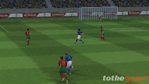 PES 6 -  Konami's sixth Pro Evolution Soccer title plays a superb game of football but offers little in the way of new features. The Good: The most refined Pro Evolution Soccer yet; more features than the xbox 360 version; online mode with support for eight players. The Bad: Only a few little tweaks to the gameplay; little change to the master league mode; dreadful menu presentation.  The second word of 'Pro Evolution Soccer' proves to be more appropriate with each passing year, thanks to incremental updates that never go beyond slowly evolving Konami's winning formula. True, the series has long offered deep and rewarding gameplay, but the lack of innovation has become increasingly apparent of late. The tweaks that Konami has made to the match engine have produced a more refined game, but there's not a hint of the revolution attempted by EA Sports in most annual FIFA updates. There are also only a handful of new features, chief of which are eight-player online support, an increase in the number of licensed teams, and an international challenge mode.   Player movements and likenesses are better than ever...  It will take you quite a few practice games to adjust to the new playing style of PES6, which is even faster than last year's game. One of the more noticeable improvements is in player animation, with polish added to the already astounding movement. There's more tangibility in the way they interact with each other and the ball, and collisions and tumbles better reflect the physical nature of the game. Pro Evolution Soccer is a game that rewards real-world tactics, and the lifelike movement of the players only adds to this suspension of disbelief.  In terms of playing the game, Konami has made a number of tweaks that certainly make this the tightest Pro Evolution Soccer yet. It's now easier to dribble the ball while running, with players keeping it closer to their feet. However, defending players are much more effective at relieving you of the ball, and they're certainly favoured in one-on-one situations. As a result, you have to adapt your game toward making quick, short passes that are accurately directed to the intended player. You should definitely be facing the recipient when passing in PES6, as indirect passes often end up short or off-target.  Konami has also created an even larger gulf between the star players in the world and everyone else. Players such as Henry and Adriano are lethal at cutting swathes through a defence or outpacing nearly anyone down the wing. Teams like Inter and Brazil are unstoppable if you can combine a possession game with the use of the radar at the bottom of the screen.  Picking out players with a crafty through ball is now the most effective way of getting on goal. Previously dependable tactics, such as running along the goal line and pulling the ball back into the box, are now met with defenders ready to clear the ball away. Goalkeepers are now much better at deflecting powerful shots over the line, as opposed to spilling them in front of goal. And for the advanced players among you, there are around eight new moves including tricks, feints, and turns. In short, it's the most rewarding game of Pro Evolution Soccer yet, and even though EA Sports is chasing hard, PES6 just edges out FIFA 07 on gameplay.  That's not to say that Pro Evolution Soccer 6 is perfect. In last year's game the referees were extremely card-happy and it hindered the pace of the match, but this year's game has swung too far the other way. Blatant fouls frequently go unpunished, and teammates are now eager to slide in for hard tackles when they're not under your control. It never resulted in a penalty kick during testing, but we've occasionally been punished with a yellow card as a result of a foul made on our behalf. Time your strikes right, and attackers are now much more eager to take volleyed shots if they're on the end of an accurate cross, but as in real life, only the best strikers can mix flair and accuracy. And while it was always difficult to score free kicks, it now seems nigh-on impossible unless you're using the world's best free-kick takers.  What's most surprising is how different the PlayStation 2 version is to its Xbox 360 counterpart. Whereas the 'next-gen' version runs at a somewhat sluggish pace, the PS2 game is blisteringly fast and undoubtedly the more fluid game. The differences extend off the pitch as well, with the PS2 version allowing you to extensively edit player and team information so you can update rosters throughout the season. Many people like to save their goal replays to a memory card, and while this has been omitted from the 360 version, it has thankfully remained on PS2. Of the extra gameplay modes, the memorial match keeps track of wins, losses, and average goals between friends, while the international challenge pulls together three European and American cups of between six and 32 teams. Finally, Konami's online service lets you play games with up to eight players over the Internet, which trumps Xbox Live's support for only two players. On the other hand, the PS2 version lacks the Xbox 360 game's Teatro Blanco and Antlion Colosseum stadiums, although it does have more stadiums overall.