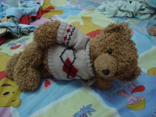 funny bear1 - this bear is belong to me. and i make it a lot of pose...so cool