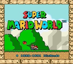 Super Mario World Opening Screen - Do you remember this game? Is this familiar to you? This Super Mario World opening screen is unforgetable! I went in a nostalgia time when I saw this picture... Well, this game is awesome!