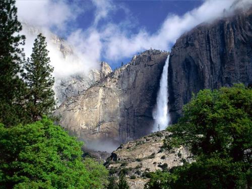 Upper Yosmite, waterfall - waterfall