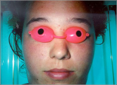 Besides, you look like this! - tanning bed girl