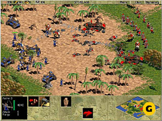 Age of Empires - Age of Empires http://www.gamespot.com/pc/strategy/ageofempires/index.html But an uneasy feeling builds as you get deeper into it, a sense that all is not quite right. This is not quite the game you hoped for. Even worse, it has some definite problems. The pitfall when you review a game as anticipated and debated as this one is to make sure you criticize it for what it is, not for what you wish it was. I wish that Age of Empires was what it claimed to be - Civilization with a Warcraft twist. Instead, it is Warcraft with a hint of Civilization. That's all well and good, but it places it firmly in the action-oriented real-time combat camp, rather than in the high-minded empire-building of Civilization. The result is Warcraft in togas, with slightly more depth but a familiar feel.