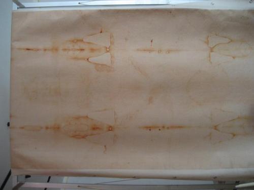 The Shroud of Tourin - The Shroud of Turin, believed to be the burial cloth of Jesus Christ.