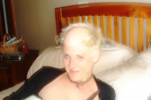 my best freind gerri - with an unbra stuck to her head! After a big night of drinking! LOL shes gonna kill me for making this photo public!