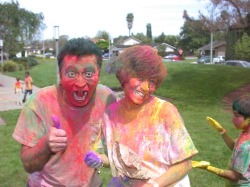 Holi hai ! - This photo shows enthusiasm and excitement of an Indian festival of colors, Holi. People from all religions and cultures come together and celebrate.