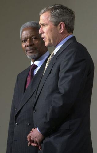 kofi annan - kofi annan and bush