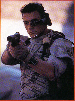 universal soldier - van damme in the movie.this is the secvence where he was hideing from dolph lundgren after he runed away from the army