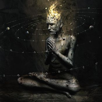 'I AM BURNING' - A PHOTO SHOWING AN INDIAN SAINT GOING DEEP IN MEDITATION'