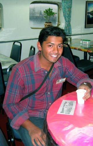 finally a nice pic of me.. - this was taken at the ship 'Doulos'...when i  had volunteered to work in the ship for a week....joined the ship when it wz docked at the Doha Qatar international shipping Dock....