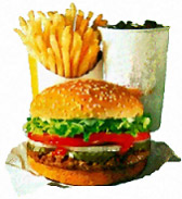 burger - burger,french fries,coke..