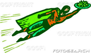 superman cartoon - it is a superman cartoon in which it take something in his hand..