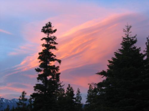 Lake Tahoe at Sunset - Awesome shot of clouds near Mt. Rose, Lake Tahoe, NV