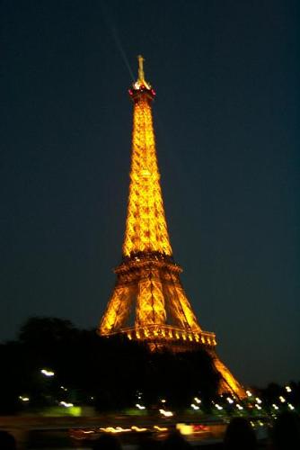 Eiffel Tower - The eiffel tower in Paris at night