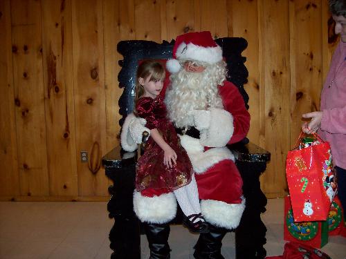 Emma with Santa - Her first time without screaming