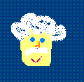 Twain - interpretive drawing of Mark Twain done in paint