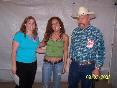 Meeting Jo Dee Messina - I won a meet and greet and free concert tickets from a local radio station.  We got to go back stage at the Colorado State Fair to meet Jo Dee.  She was really nice.  It was so awesome.