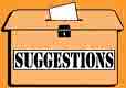 suggestion box - the act of marking a piece of paper to present a topic and get response often anonymously however not in this case