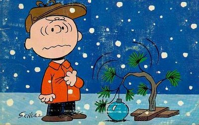 Charlie Brown... - ...and his pathetic tree.