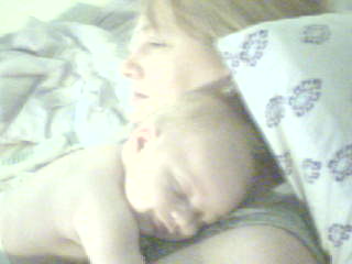 Me & Elizabeth - Here is me and elizabeth, she was about 2 months old and needed cuddles to go to sleep :)